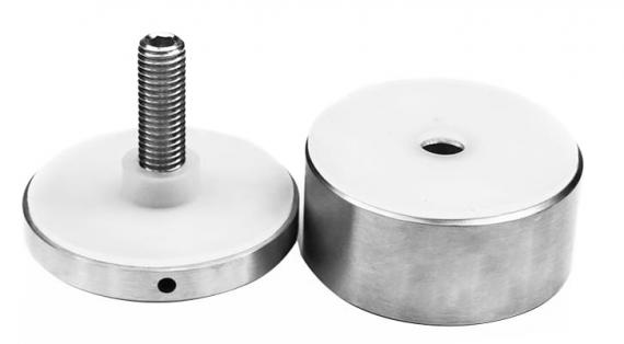 Foto Adaptador de vidrio Ø 70 mm, dist. 30 mm, para plano, AISI 304, SATINADO