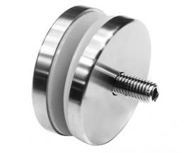 Adaptador de vidrio Ø70mm, esp. 8mm, AISI 304, SATINADO