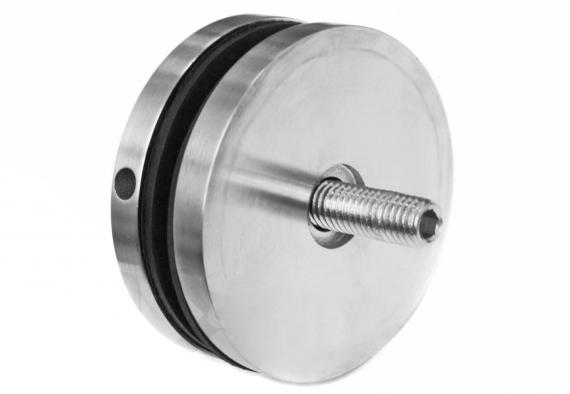 Foto Adaptador de vidrio Ø70mm M10, esp. 8mm, AISI 304, SATINADO