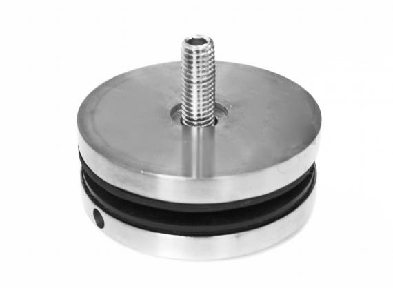 Foto Adaptador de vidrio Ø70mm M10, esp. 8mm, AISI 304, SATINADO