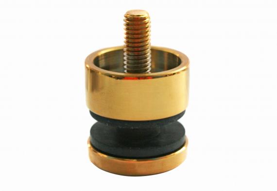 Foto Adaptador de vidrio fi 30/13 mm M8, AISI 304, DORADO Pulido