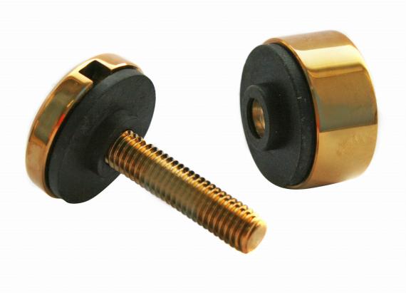 Foto Adaptador de vidrio fi 30/13 mm M8, AISI 304, DORADO Pulido