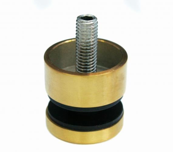 Foto Adaptador de vidrio fi 30/13 mm M8, AISI 304, DORADO SATINADO
