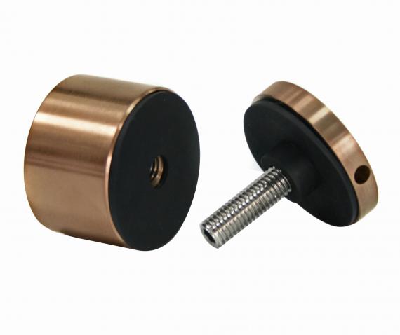 Foto Adaptador de vidrio fi 50/30 mm M10, AISI 304, COBRE SATINADO