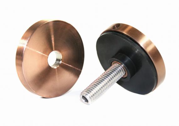 Foto Adaptador de vidrio fi 50/8 mm M10, AISI 304, COBRE SATINADO