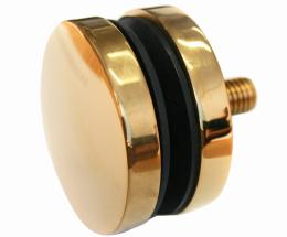 Adaptador de vidrio fi 50/8 mm M10, AISI 304, DORADO Pulido