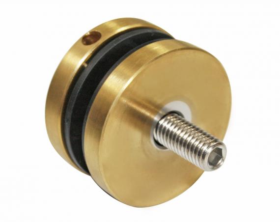 Foto Adaptador de vidrio fi 50/8 mm M10, AISI 304, DORADO SATINADO