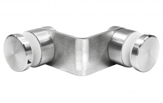 Foto Adaptador de vidrio para vidrio 90°, rótula 30 mm, AISI 304, SATINADO