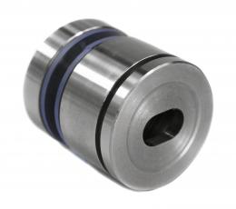 Adaptador para vidrio Ø35/20 mm, distancia regulable M8, AISI 304, SATINADO