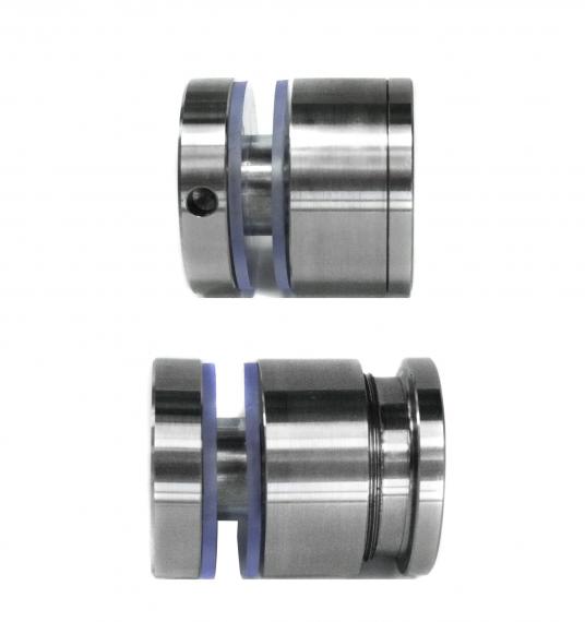 Foto Adaptador para vidrio Ø35/20 mm, distancia regulable M8, AISI 304, SATINADO