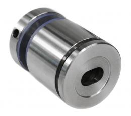 Adaptador para vidrio Ø35/30 mm, distancia regulable M8, AISI 304, SATINADO