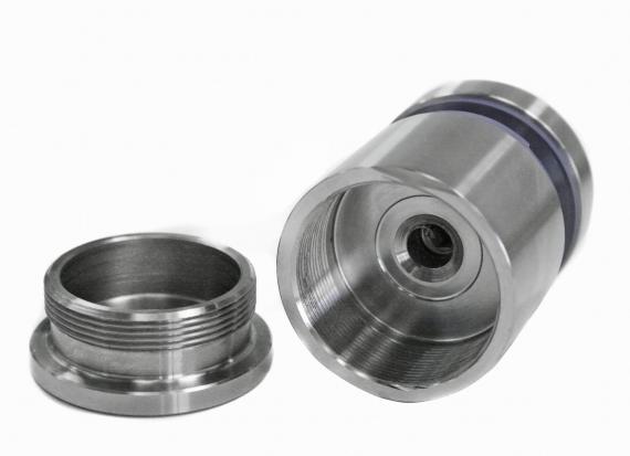 Foto Adaptador para vidrio Ø35/30 mm, distancia regulable M8, AISI 304, SATINADO