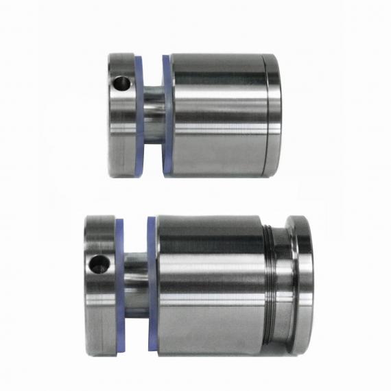 Foto Adaptador para vidrio Ø35/30 mm, distancia regulable M8, AISI 304, SATINADO