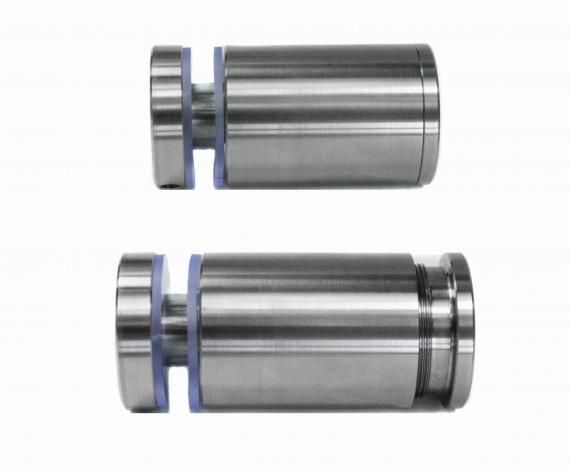 Foto Adaptador para vidrio Ø35/50 mm, distancia regulable M8, AISI 304, SATINADO