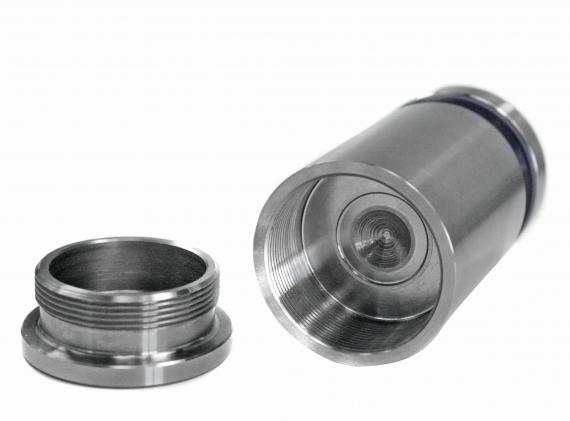 Foto Adaptador para vidrio Ø35/50 mm, distancia regulable M8, AISI 304, SATINADO