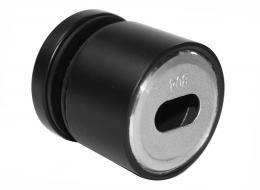 Adaptador para vidrio Ø50/30 mm, distancia regulable, orificio 26 AISI 304, RAL 9005 MATE