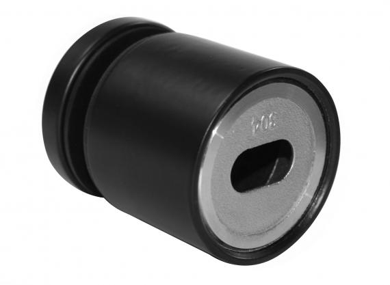 Foto Adaptador para vidrio Ø50/40 mm, distancia regulable, AISI 304, RAL 9005 MATE