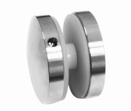 Adaptador para vidrio Ø50 mm, conexión de dos vidrios, AISI 304, SATINADO