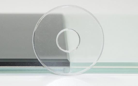 Foto Almohadilla plástica 38x10,5x2 mm, TRANSPARENTE