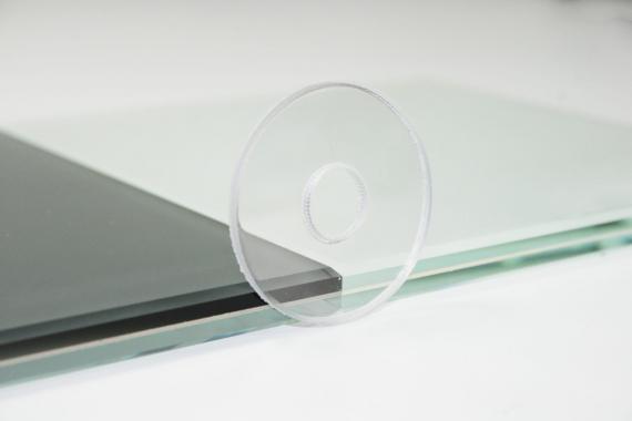 Foto Almohadilla plástica 38x10,5x2 mm, TRANSPARENTE