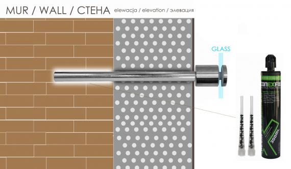 Foto Anclaje de acero fi 20x320 mm rosca M10