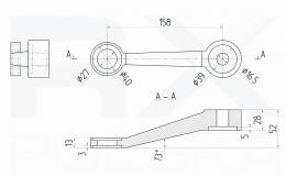 Araña HEAVY de una vía, AISI 316, SATINADO