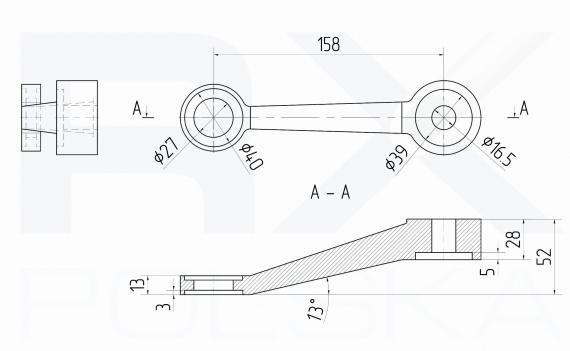 Foto Araña HEAVY de una vía, AISI 316, SATINADO