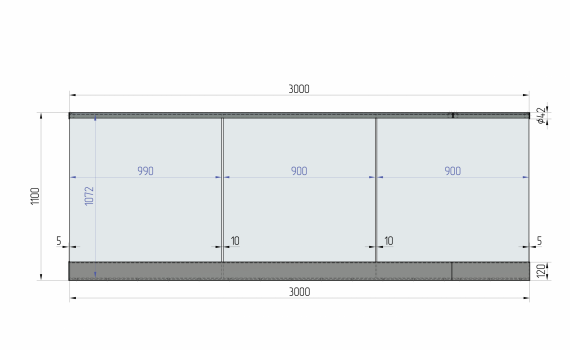 Foto Barandilla de vidrio sobre perfil ETP