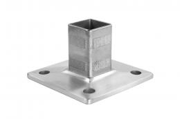 Base para fijar a golpes al perfil 40x40 mm, AISI 304, SATINADO