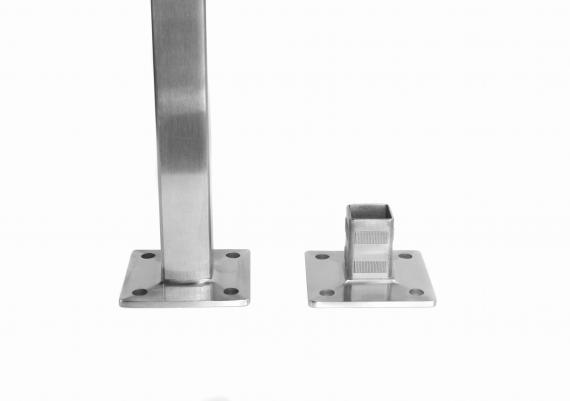 Foto Base para fijar a golpes al perfil 40x40 mm, AISI 304, SATINADO