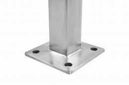 Base para fijar a golpes al perfil 40x40 mm, AISI 304, SATINADO