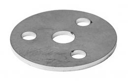 Base para soldar 12x57x3 mm, AISI 304, EN BRUTO