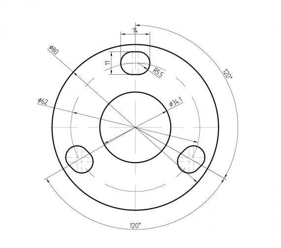 Foto Base para soldar 33,7x80x4 mm, AISI 304, EN BRUTO
