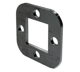 Base para soldar 40x40/85x85 mm, ACERO AL CARBONO S235, EN BRUTO