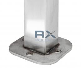 Base para soldar 40x40/85x85 mm, AISI 316, EN BRUTO