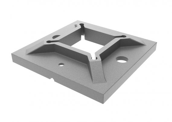 Foto Base para soldar 40x40 mm, AISI 304, EN BRUTO