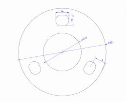 Base para soldar 42,4x80x4 mm, AISI 304, EN BRUTO