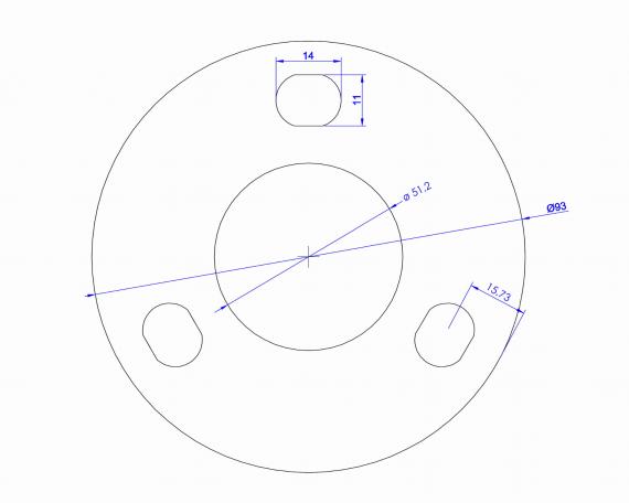Foto Base para soldar 50,8x93x4 mm, AISI 304, EN BRUTO