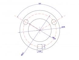 Base para soldar 60,3x105x5 mm, AISI 304, EN BRUTO
