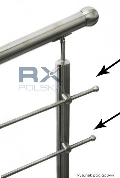 Foto Bola Ø 25 mm / tubo Ø 16 mm, AISI 304, SATINADO