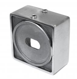 Brida de montaje para perfil 40x40 mm, AISI 304, SATINADA