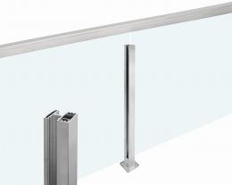 Poste ranura 55x50mm CONEXIÓN, ALUMINIO EN BRUTO