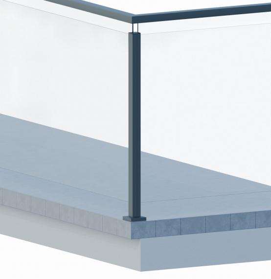 Foto Poste ranura 55x50mm ESQUINA, ALUMINIO EN BRUTO