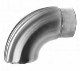 Codo 90° ciego para 42,4x2 mm, AISI 316, SATINADO