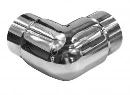 Codo 90° para 42,4 x 2 mm, AISI 304, Pulido