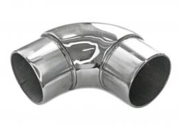 Codo 90° para 42,4 x 2 mm, AISI 304, Pulido.