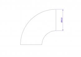 Codo 90° para 50,8 mm soldar, AISI 304, SATINADO