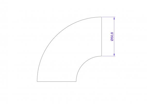 Foto Codo 90° para 50,8 mm para soldar, AISI 304, SATINADO