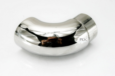 Foto Codo 90° tapa final 42,4 x 2 mm, AISI 304, Pulido