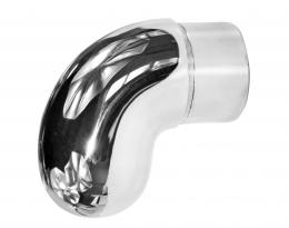 Codo ciego 90° para 42,4 x 2 mm, AISI 304, Pulido